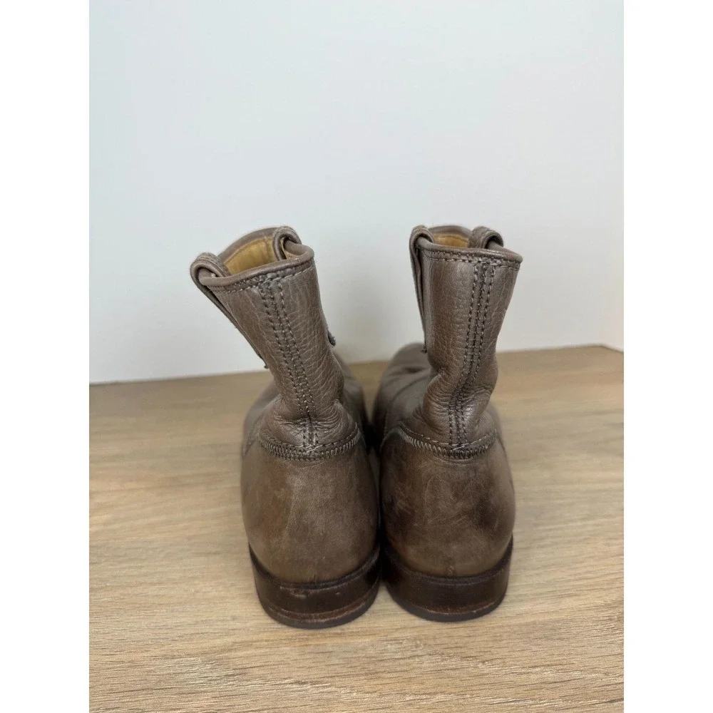 Frye Carson Pull On Ankle Boots Womens 6 Brown Leather Western Short Booties
